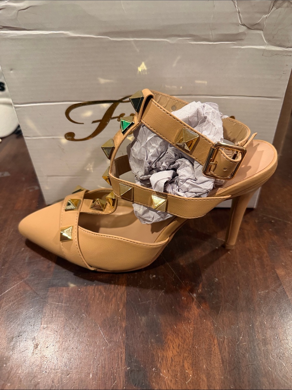 Forever Womens Lilli-49 Ankle Strap nude Size 10 M US